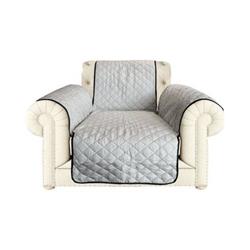 Cpgakc-02grey 75 X 65 In. 1 Seat Reversible & Quilted Chair Cover - Grey & Beige