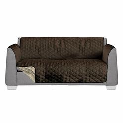 Cpgakc-120brown 75 X 110 In. 3 Seat Reversible & Quilted Sofa Cover - Brown & Tan