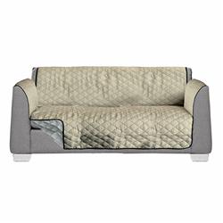 Cpgakc-120grey 75 X 110 In. 3 Seat Reversible & Quilted Sofa Cover - Grey & Beige