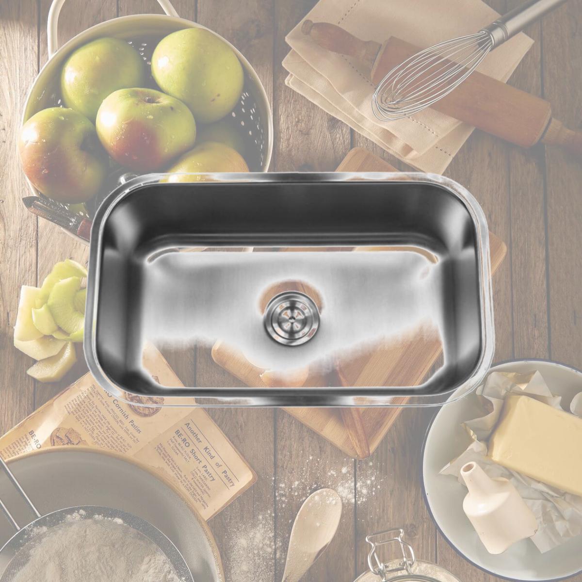 Picture of Contempo Living 18-960-D 30 in. Single Bowl Undermount Stainless Steel Kitchen Sink - 18 Gauge