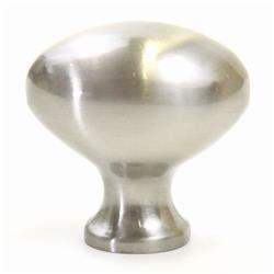 Knob-109b Solid Oval Stainless Steel Brushed Nickel Cabinet Knob Handle