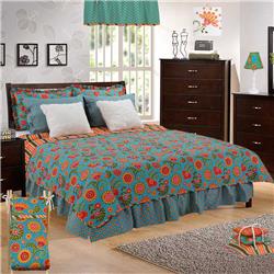 Gp5tw Gypsy Floral Reversible Twin Quilt Bedding Set - 5 Piece