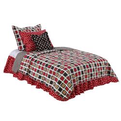 Ht5tw Houndstooth Reversible Twin Bedding Set - 5 Piece