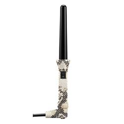Hrt-1gcil-ws 1 In. Animal Print Limited Safari Edition Graduated Clipless Curling Iron Cone Wand, White Snake