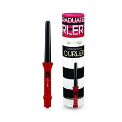 Hrt-1gci-red 1 In. Limited Edition Premiumgraduated Clipless Curling Iron Cone Wand, Red