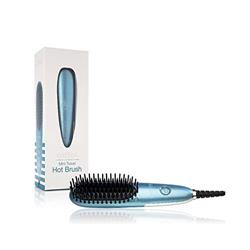 Ctx-mh-sb Mini Digital Volumizing Hot Hair Brush With Ceramic Coating Aluminum Travel Size, Sky Blue