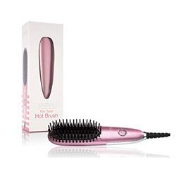 Ctx-mh-bp Mini Digital Volumizing Hot Hair Brush With Ceramic Coating Aluminum Travel Size, Blush Pink