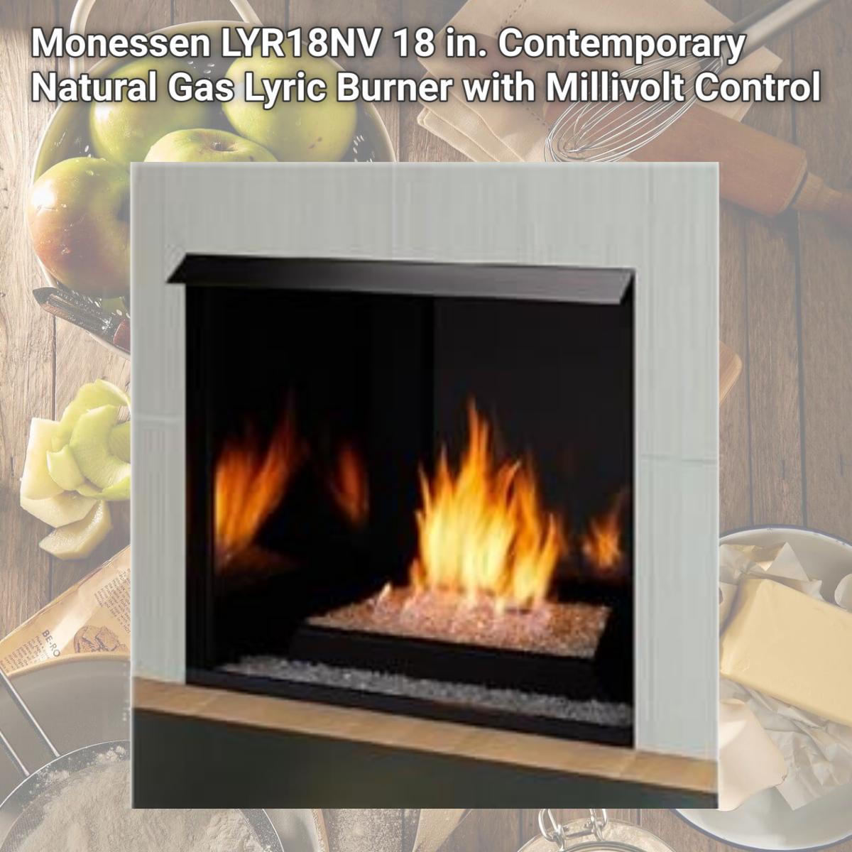 Picture of Monessen LYR18NV 18 in. Contemporary Natural Gas Lyric Burner with Millivolt Control