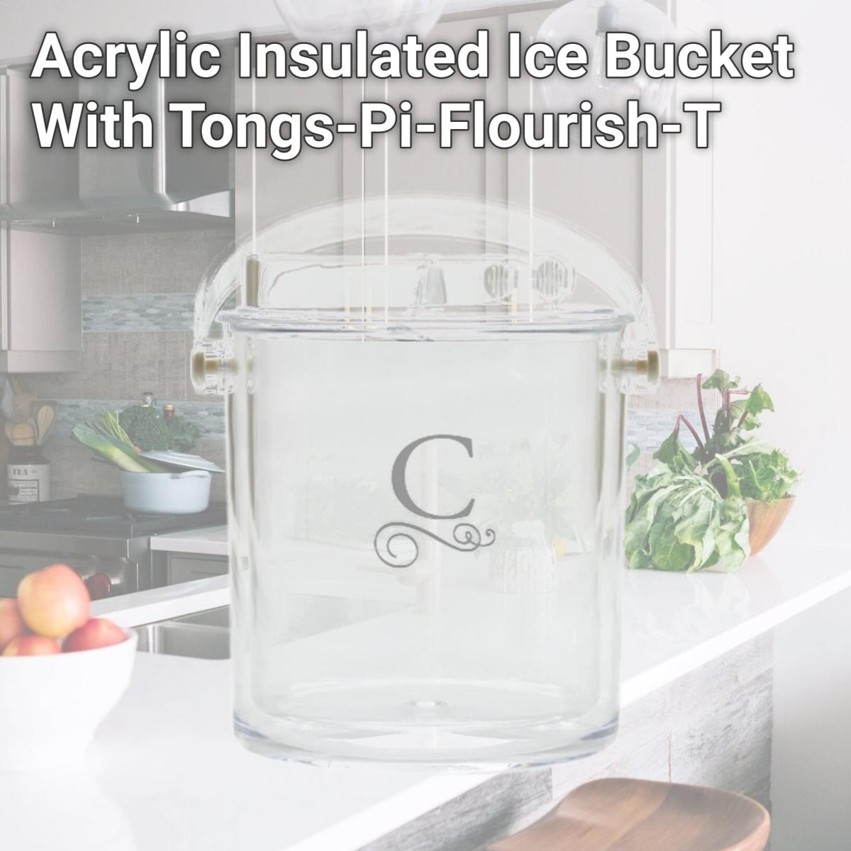 Picture of Carved Solutions Acrylic Insulated Ice Bucket With Tongs-Pi-Flourish-T