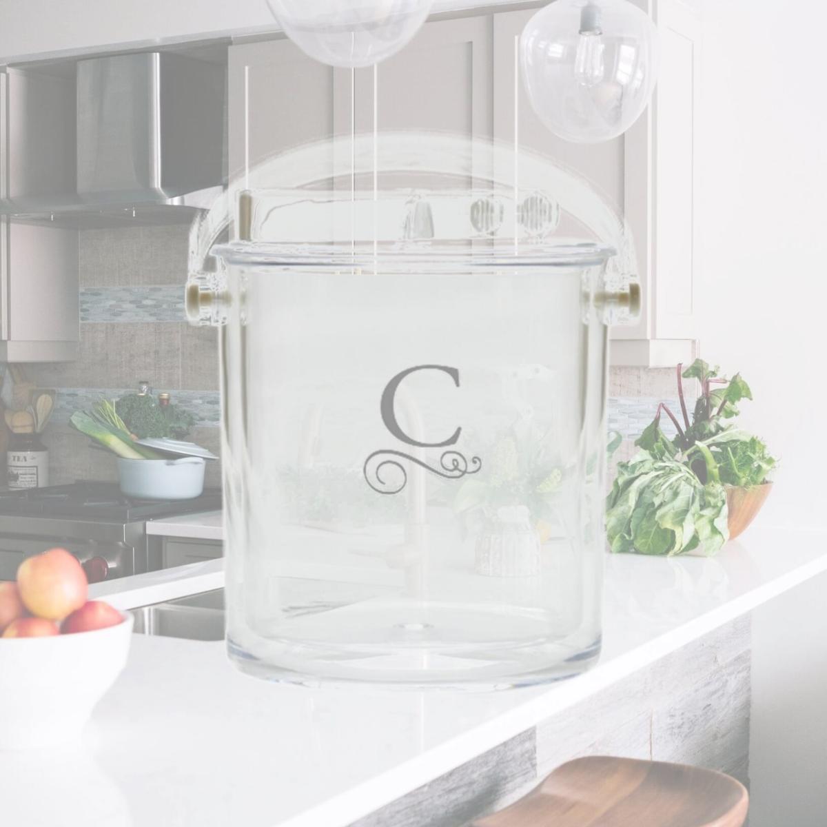 Picture of Carved Solutions Acrylic Insulated Ice Bucket With Tongs-Pi-Flourish-Y