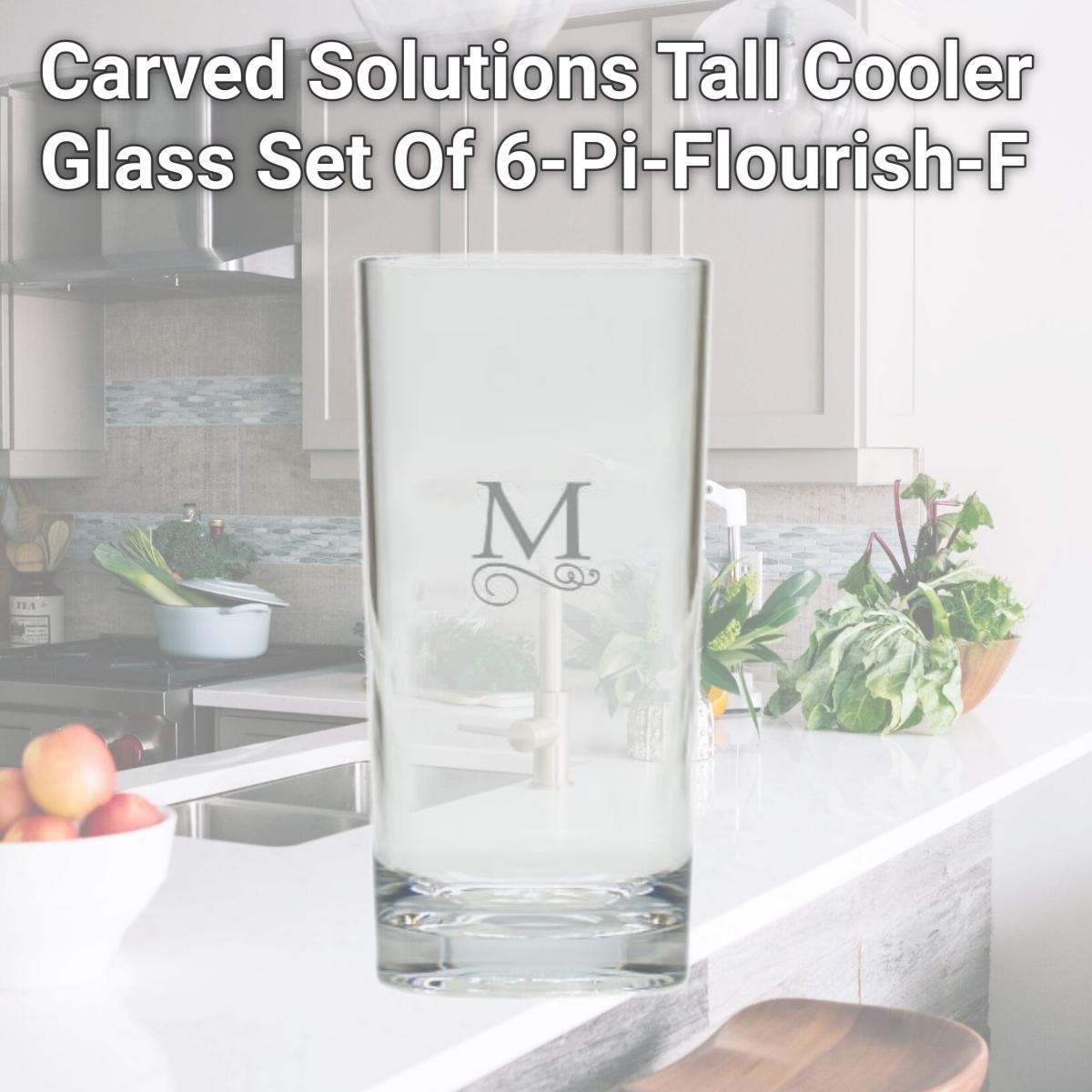 Picture of Carved Solutions Tall Cooler Glass Set Of 6-Pi-Flourish-F