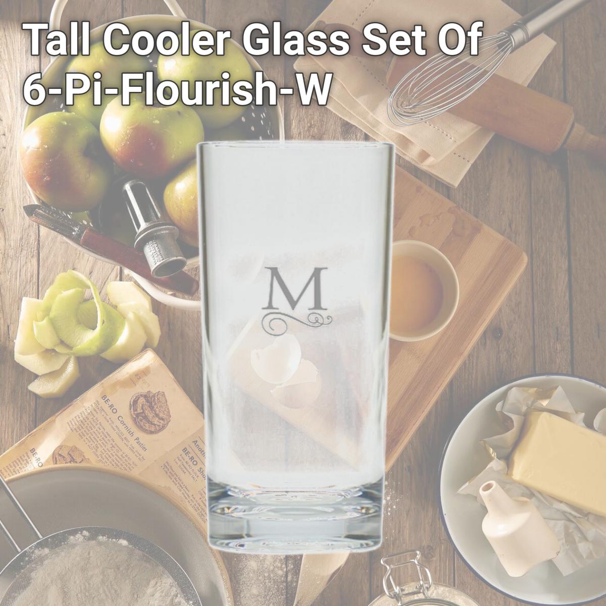 Picture of Carved Solutions Tall Cooler Glass Set Of 6-Pi-Flourish-W
