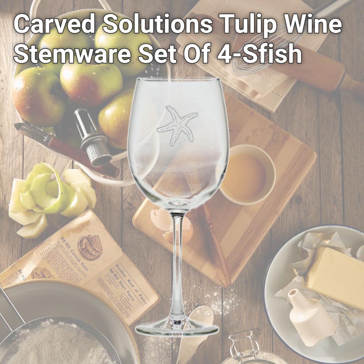 Picture of Carved Solutions Tulip Wine Stemware Set Of 4-Sfish