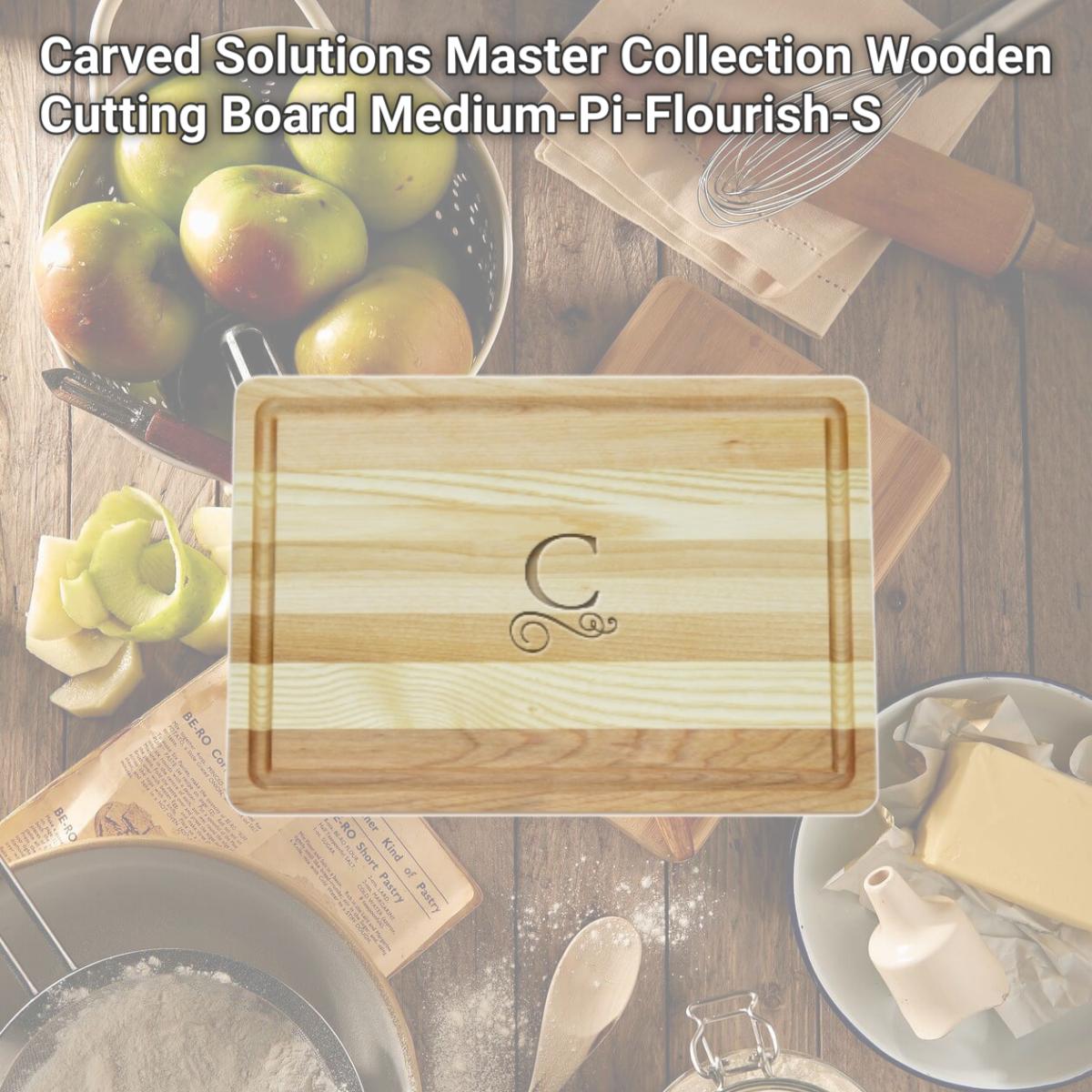 Picture of Carved Solutions Master Collection Wooden Cutting Board Medium-Pi-Flourish-S