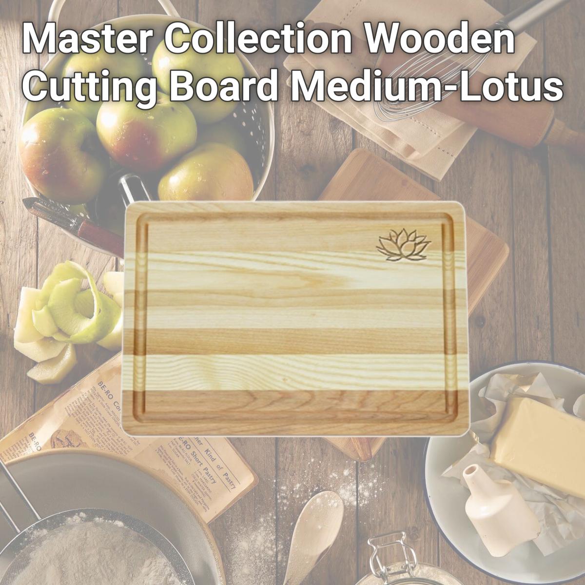 Picture of Carved Solutions Master Collection Wooden Cutting Board Medium-Lotus