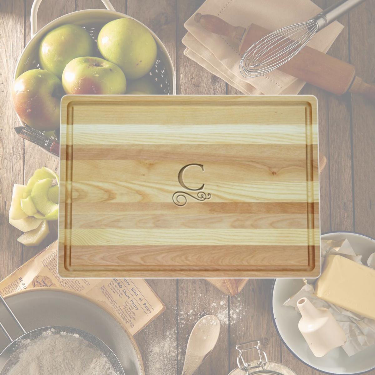 Picture of Carved Solutions Master Collection Wooden Cutting Board Large-Pi-Flourish-X