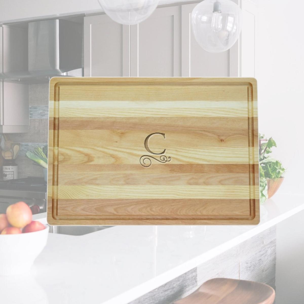Picture of Carved Solutions Master Collection Wooden Cutting Board Large-Pi-Flourish-Y