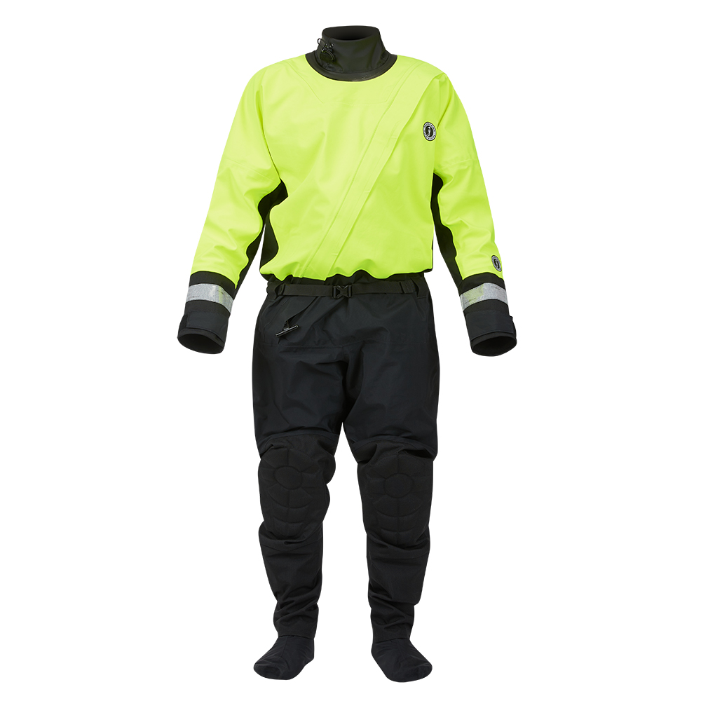 MSD57602-251-XL-101 MSD576 Water Rescue Dry Suit, Fluorescent Yellow Green & Black - Extra Large