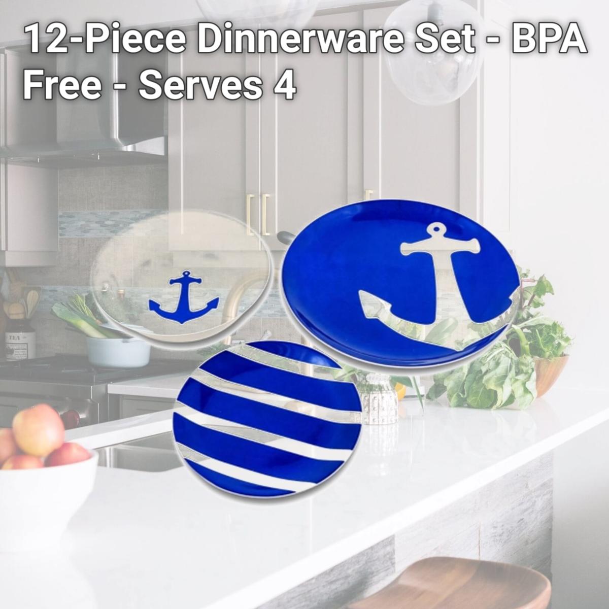 Picture of Camco 41951 12-Piece Dinnerware Set - BPA Free - Serves 4