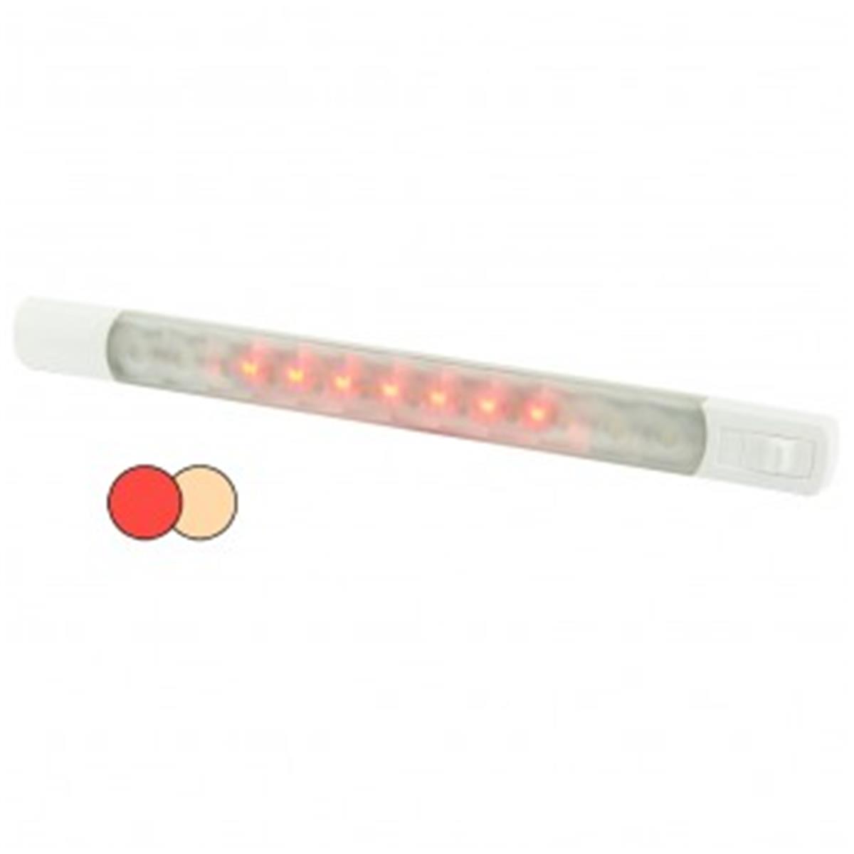 Hella Marine 958121101 12 V Strip Light with Switch Warm White & Red LED Hella Marine 958121101 12 V Strip Light with Switch Warm White & Red LED
