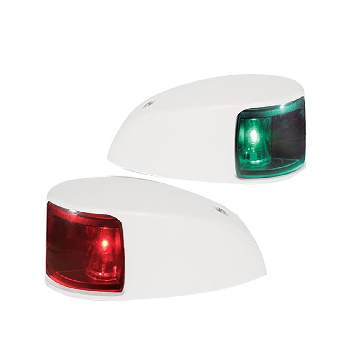 980620811 2 Nm Navi Led Deck Mount Port & Starboard Pair With Colored Lens, White