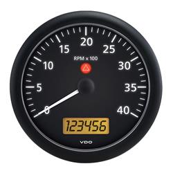 A2c53194596-s Viewline 4.37 In. Onyx 4000 Rpm Tachometer With Multifunction Lcd - Black