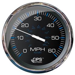 33761 5 In. Speedometer 60 Mph Gps Studded - Chesapeake Black With Stainless Steel