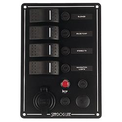 Sea-dog 425144-1 Switch Panel With Power Socket, Horn Button & Ignition - 3 Circuit