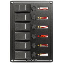 Sea-dog 425160-1 Rocker Switch Panel - 6 Circuit