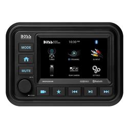 Boss Audio MGV550B Bluetooth Audio Streaming Marine Gauge Digital Media AM & FM Receiver, Black