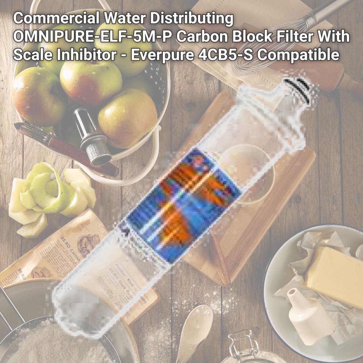 Picture of Commercial Water Distributing OMNIPURE-ELF-5M-P Carbon Block Filter With Scale Inhibitor - Everpure 4CB5-S Compatible