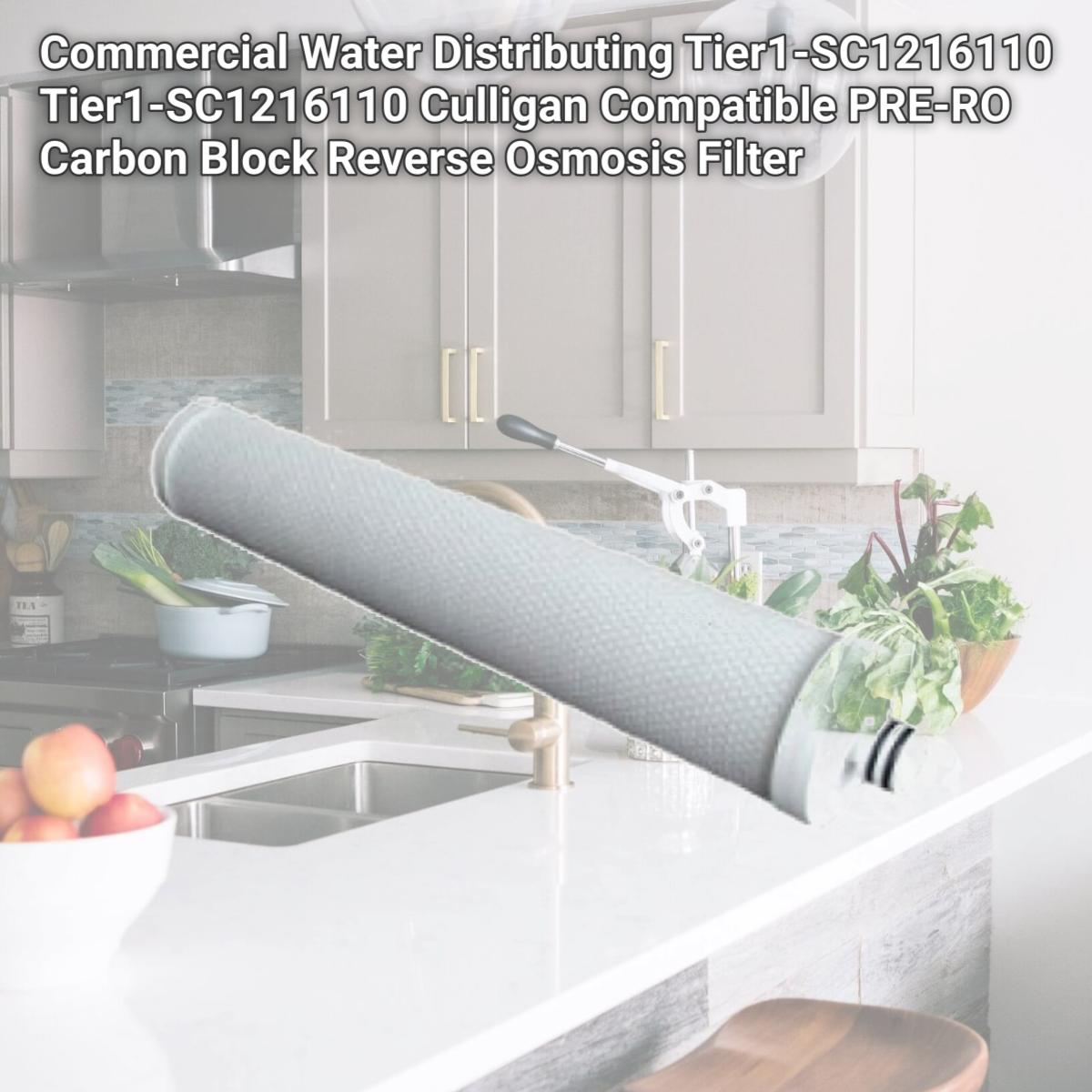 Picture of Commercial Water Distributing Tier1-SC1216110 Tier1-SC1216110 Culligan Compatible PRE-RO Carbon Block Reverse Osmosis Filter