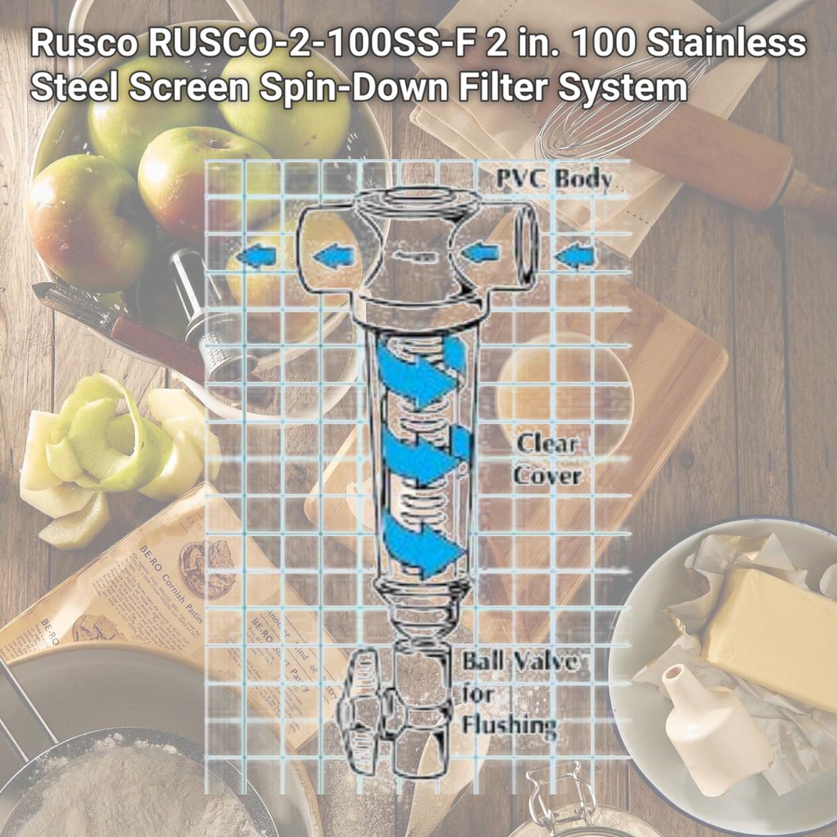 Picture of Rusco RUSCO-2-100SS-F 2 in. 100 Stainless Steel Screen Spin-Down Filter System