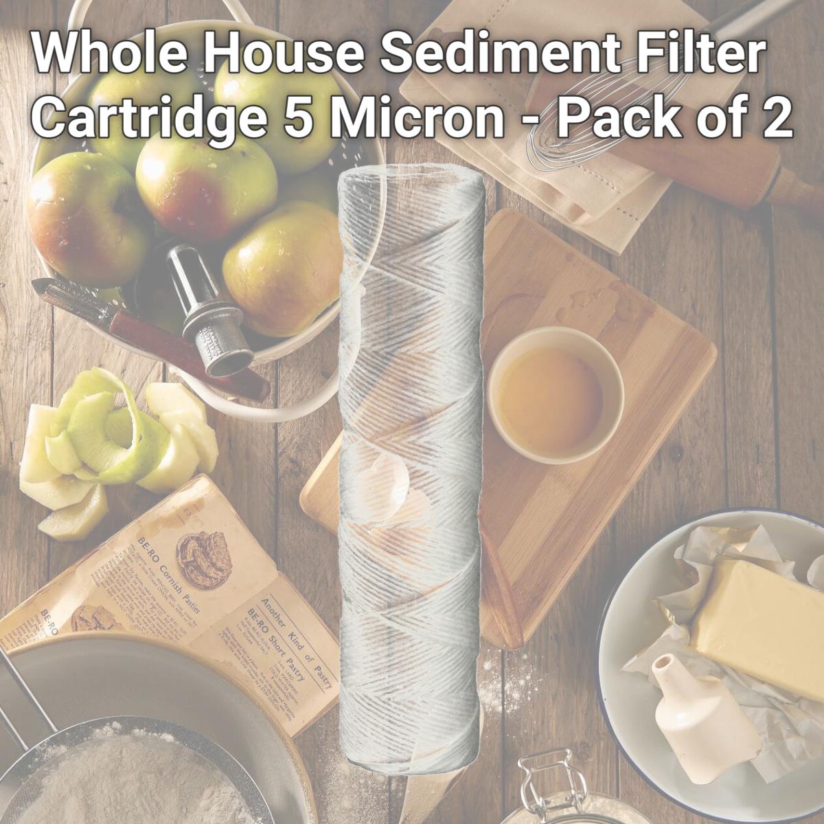 Picture of Commercial Water Distributing AMERICAN-PLUMBER-W5W Whole House Sediment Filter Cartridge, 5 Micron - Pack of 2
