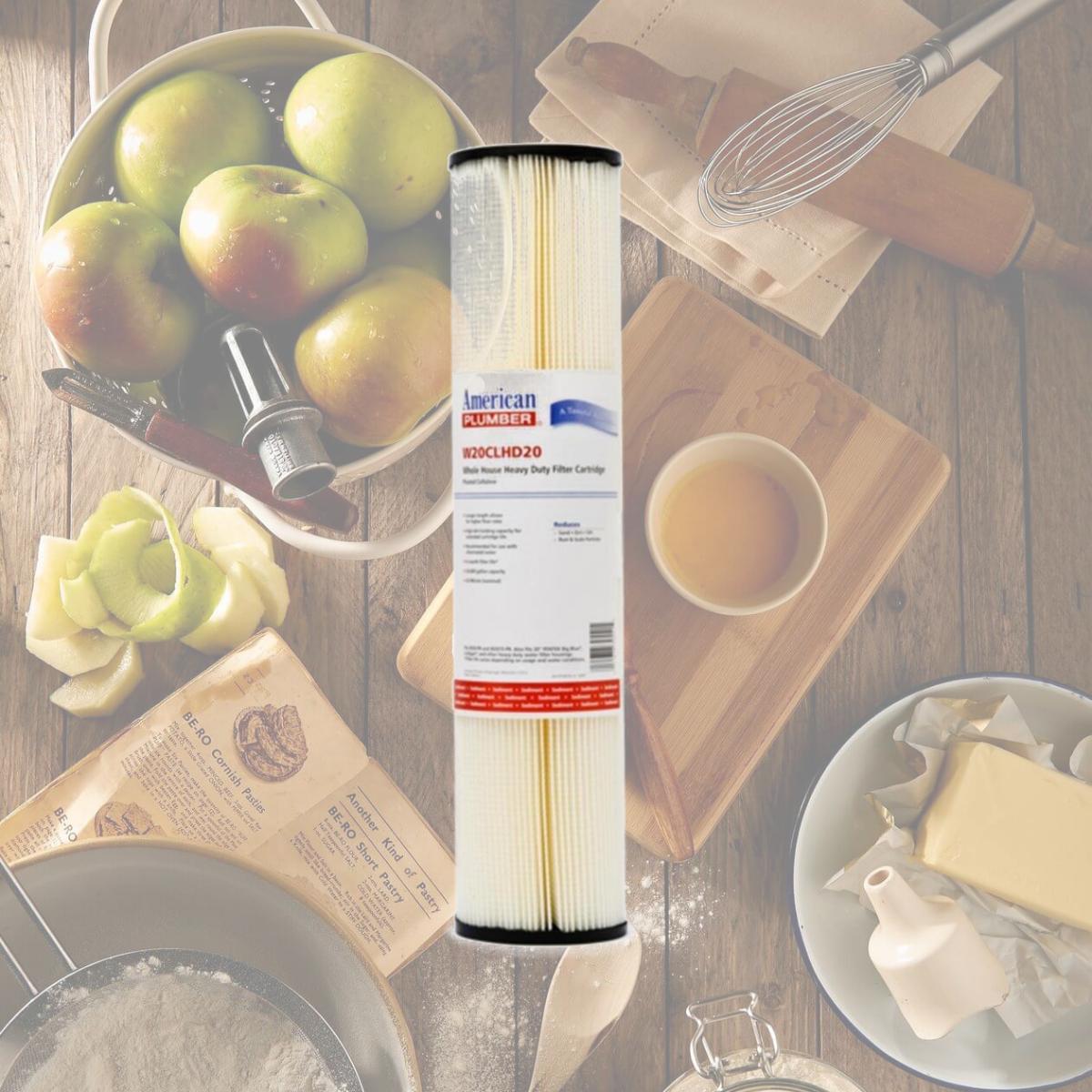 Picture of Commercial Water Distributing AMERICAN-PLUMBER-W20CLHD20 Pleated Cellulose Whole House Heavy Duty Filter Cartridge, 20 Micron - 20 in.