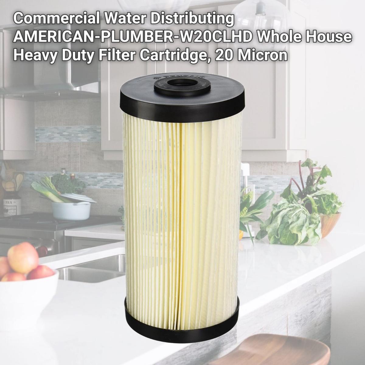 Picture of Commercial Water Distributing AMERICAN-PLUMBER-W20CLHD Whole House Heavy Duty Filter Cartridge, 20 Micron