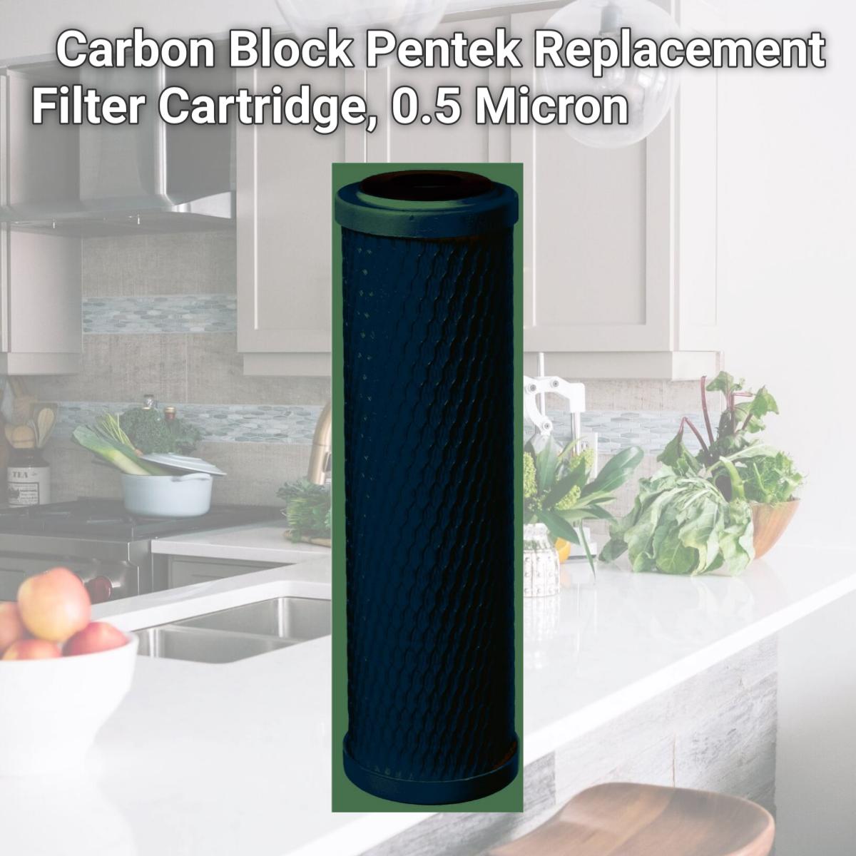 Picture of Commercial Water Distributing PENTEK-CBC-10 Carbon Block Pentek Replacement Filter Cartridge, 0.5 Micron