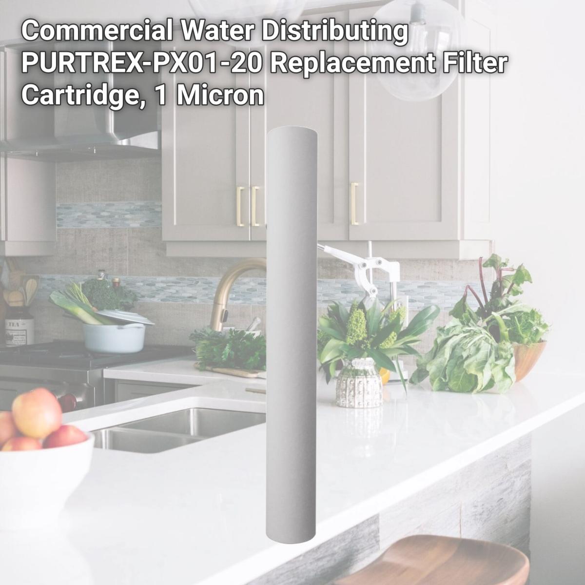 Picture of Commercial Water Distributing PURTREX-PX01-20 Replacement Filter Cartridge, 1 Micron