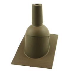 Perma-boot-312-1pt5-inch-brown-flange New Construction Pipe Boot With Flange - Brown - 5 In.