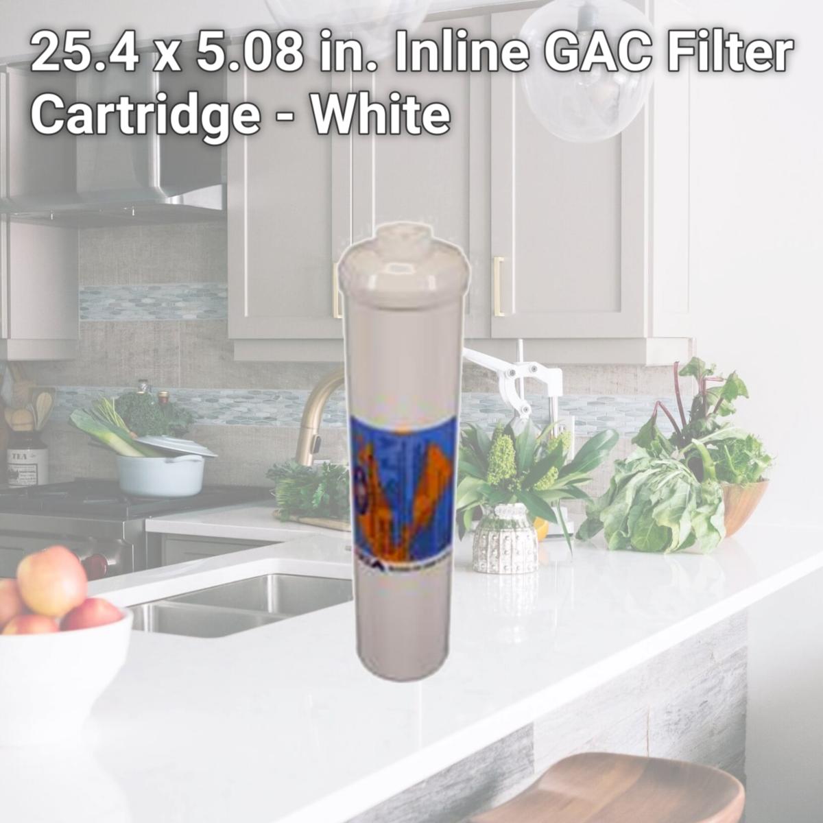 Picture of Commercial Water Distributing OMNIPURE-K2533BB 25.4 x 5.08 in. Inline GAC Filter Cartridge - White