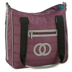 2313 Quilted Diaper Bag - Eggplant