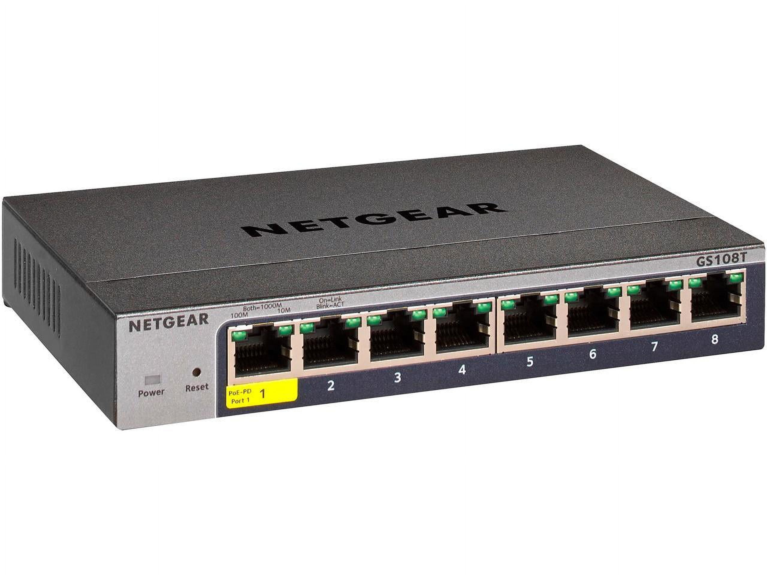 GS108T-300NAS 8 Port Gigabit Ethernet Smart Managed Pro Switch