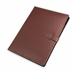 71746 Stitch Leather Padfolio With Strap Writing Pad, Brown