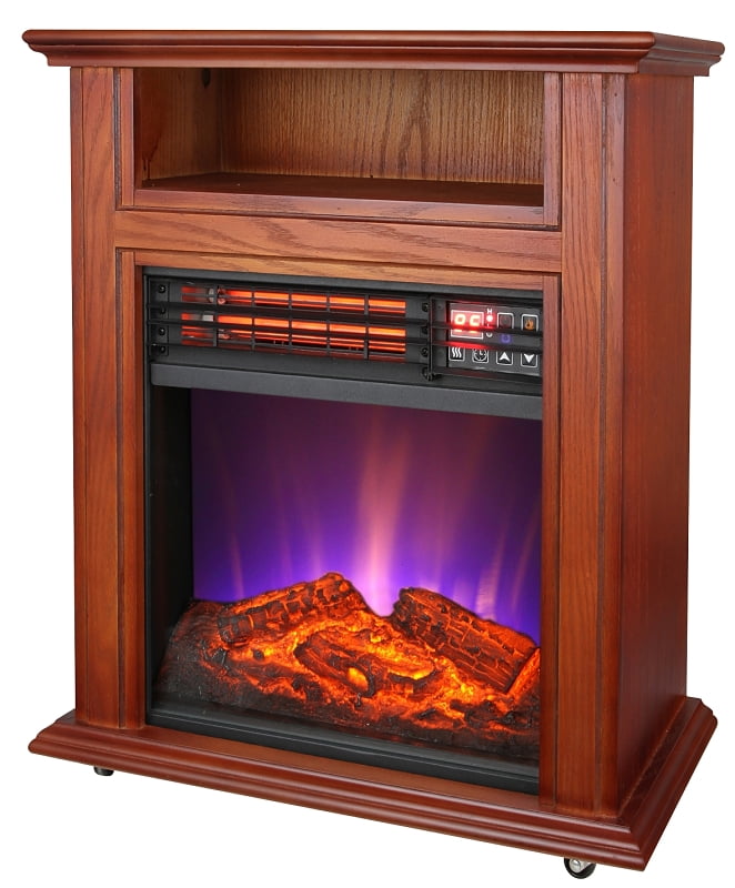 World Marketing Qf4561r Electric Quartz Fireplace, Walnut