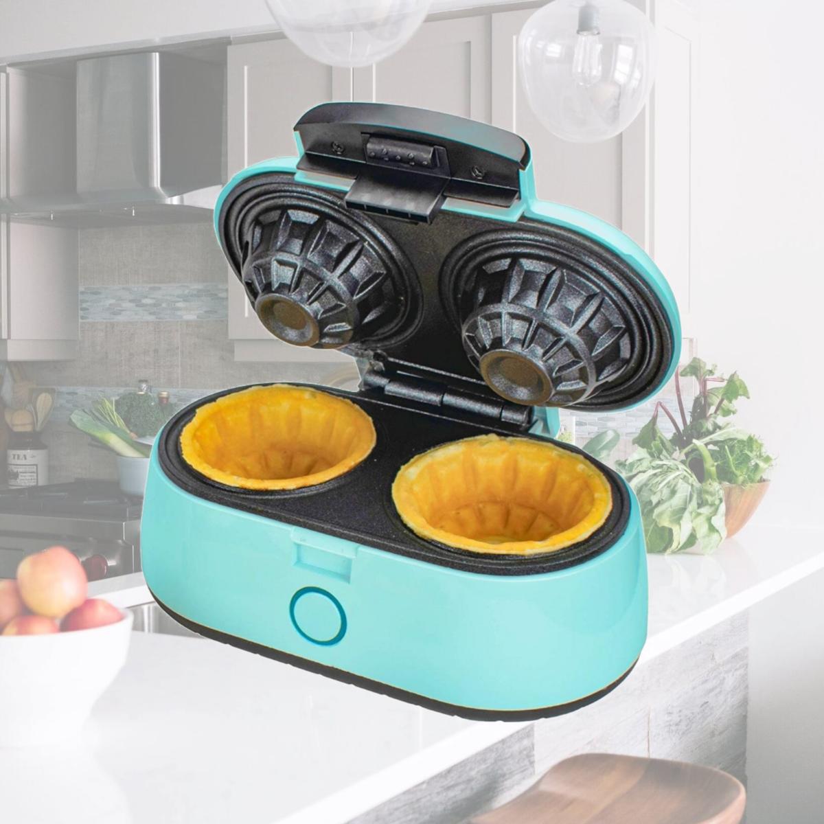 Picture of Brentwood Appliances TS-1402BL Double Waffle Bowl Maker, Blue