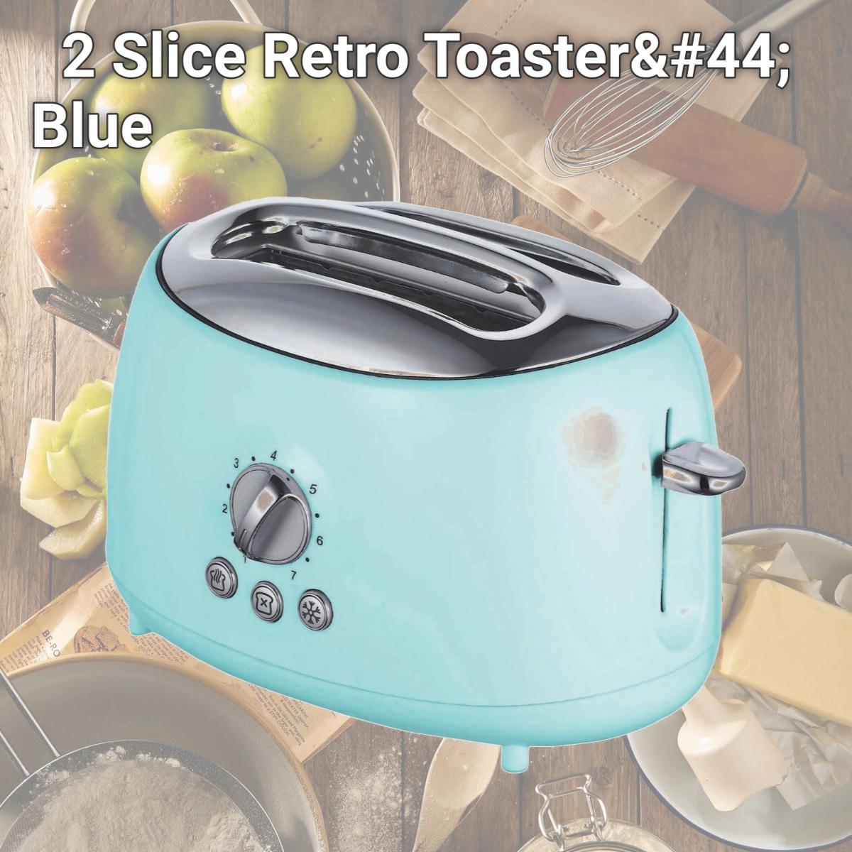 Picture of Brentwood TS-270BL 2 Slice Retro Toaster, Blue