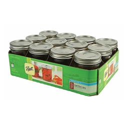 1440096253 Ball Regular Mouth Half-pint Jars With Lids & Bands - 12 Count
