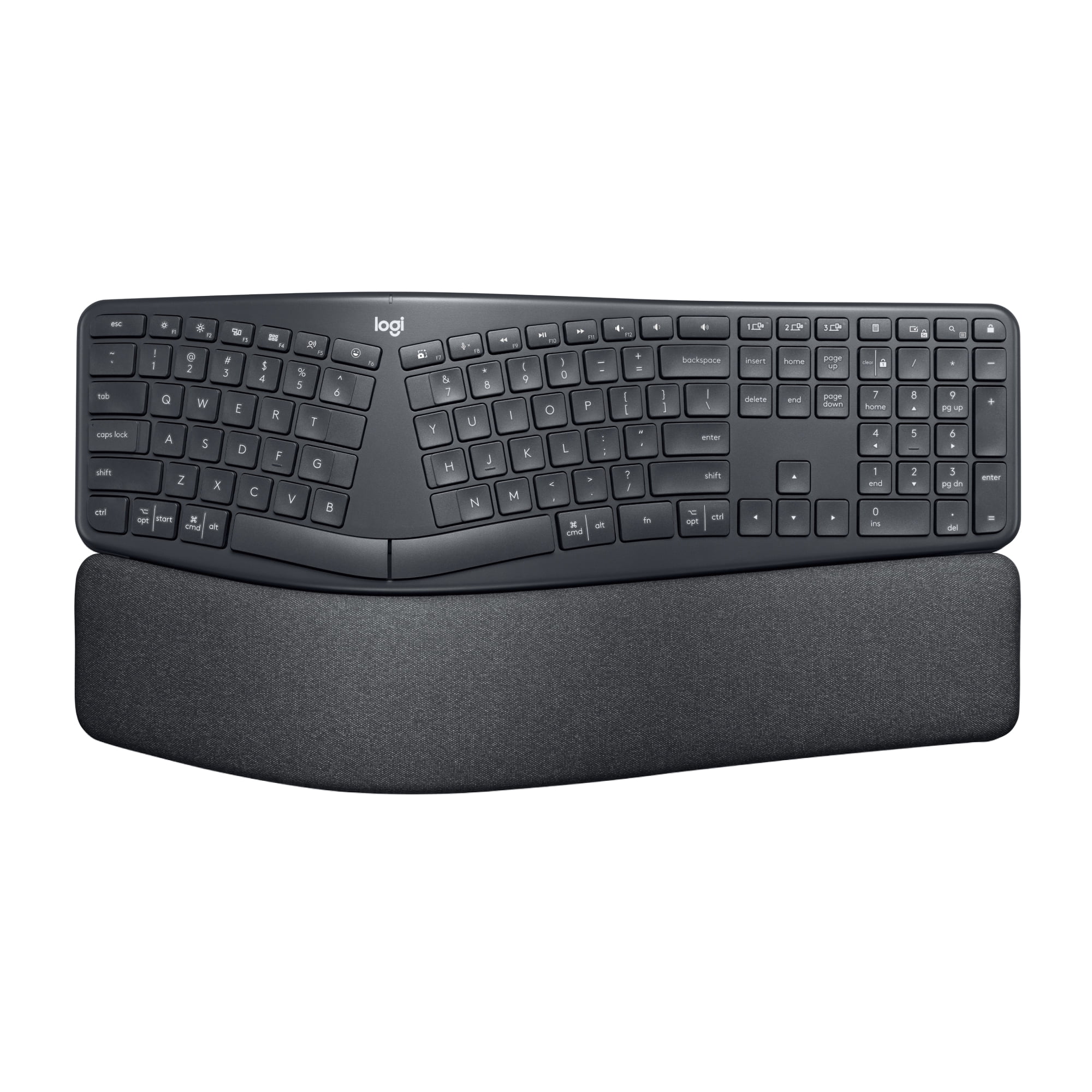 Logitech  Logitech ERGO K860 Split Ergonomic Keyboard - Wireless Connectivity - Bluetooth RF - 32.81 ft. 2.40 GHz - Black