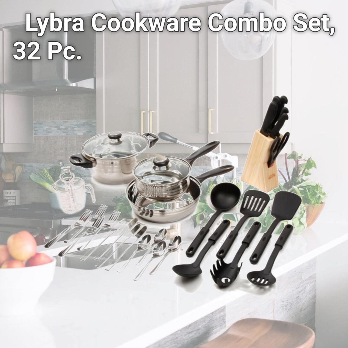 Picture of Gibson 89117.32 Lybra Cookware Combo Set, 32 Pc.