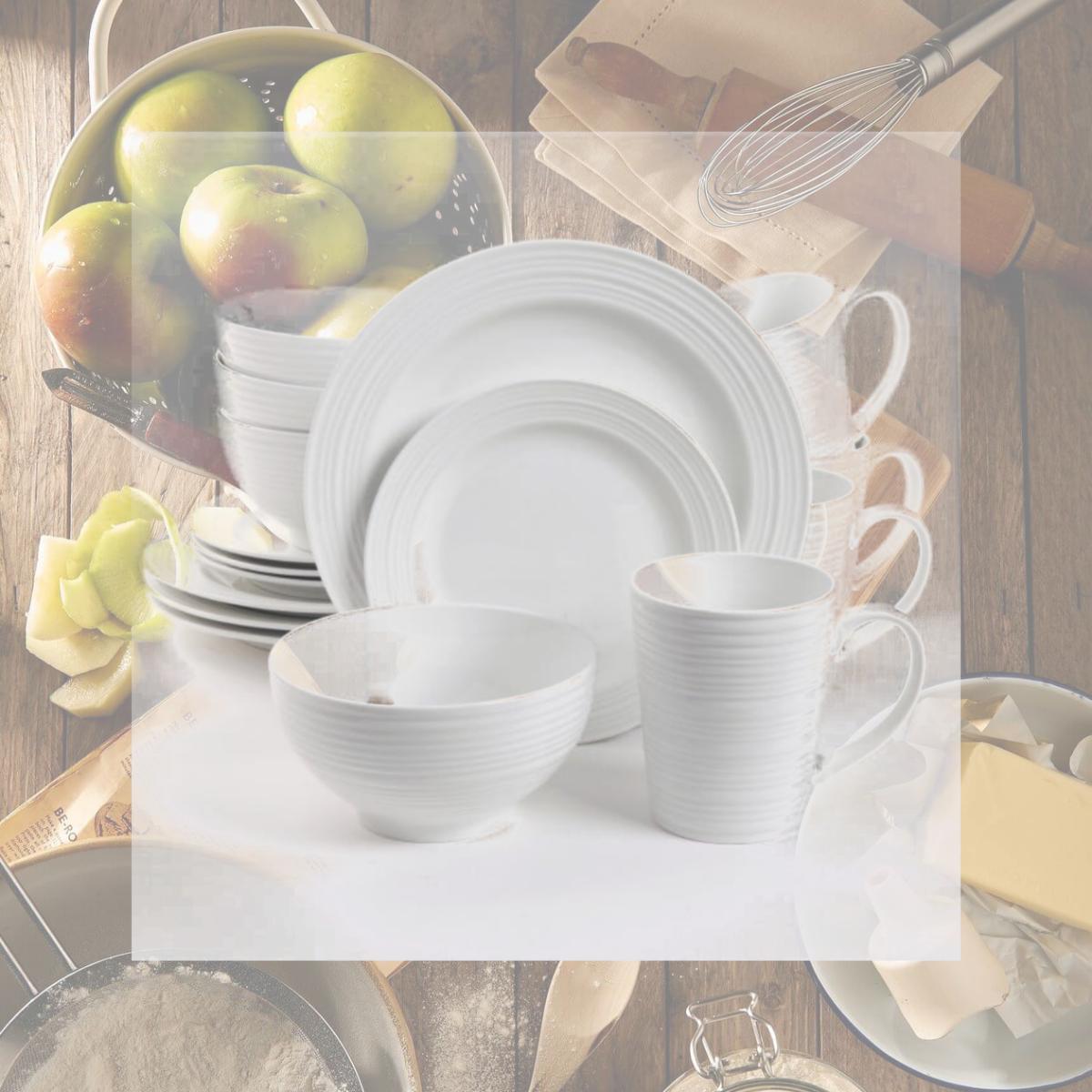 Picture of Gibson 92573.16 Home Amelia Court Dinnerware Set, White - 16 Pc.